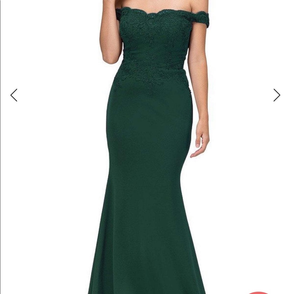 Emerald green prom dress